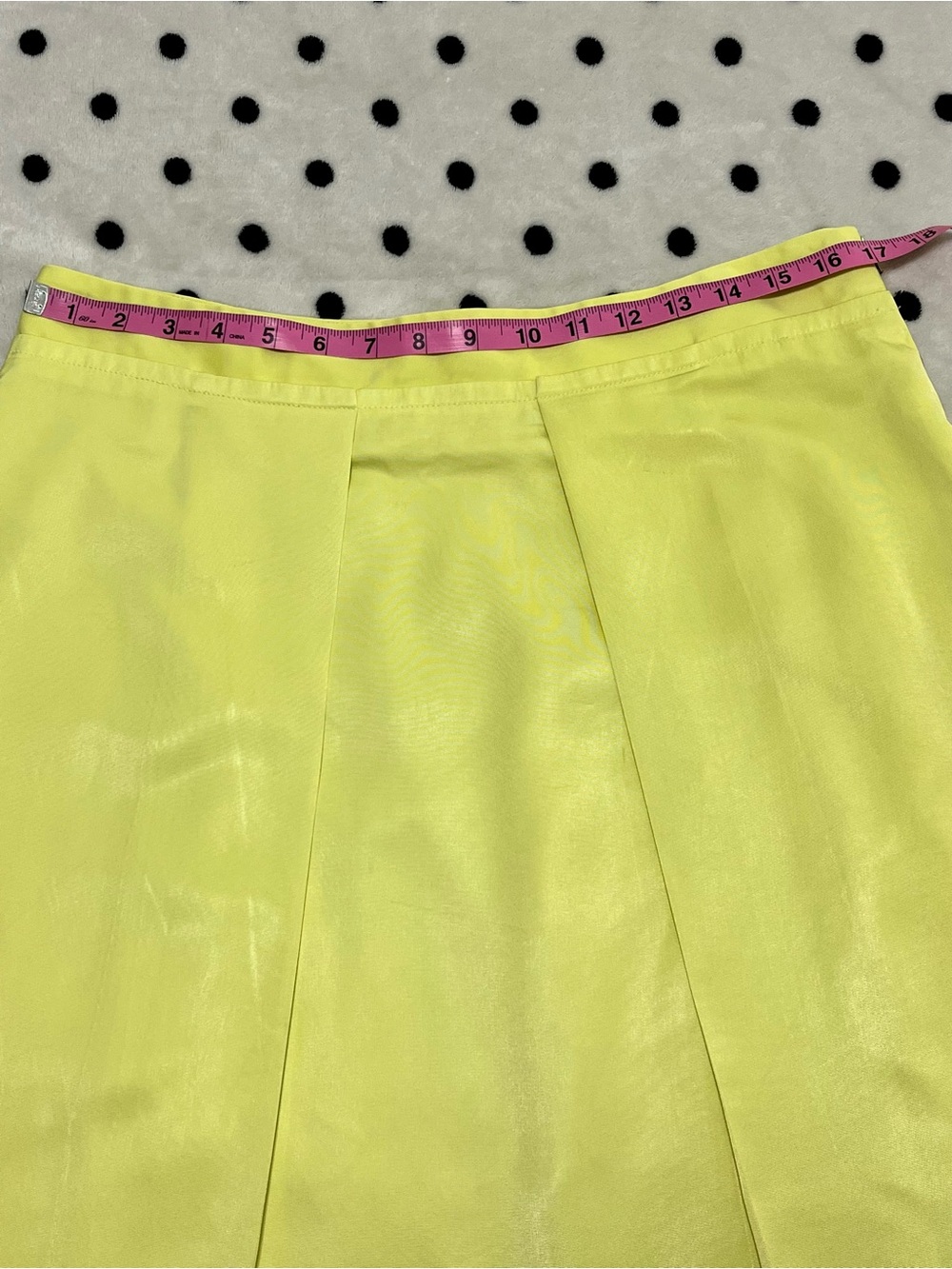 Worthington Neon Yellow Pleated A-Line Skirt Size 12 - Picture 7 of 12